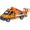 Image de Jeux de voiture - Sprinter avec plateforme de travail Bruder MB Orange TU 026790
