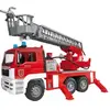Image de Jeux de voiture - Camion de pompier avec échelle et lance incendie Bruder Rouge TU 027711