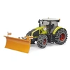 Image de Claas Axion 950 avec chaînes à neige et lame de niveleuse