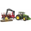 Image de John Deere -tracteur 7r 350 Avec Remorque Forestiere 1:16