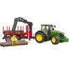 Image de Jeux de voiture avec remorque forestière Bruder John Deere 7R 350 Vert TU 031541