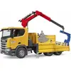Image de Jeux de voiture - Scania Super 560R camion de chantier avec accessoires Bruder Jaune TU 035518