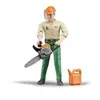 Image de - Figurine bucheron avec accessoires forestiers - 10,7 cm