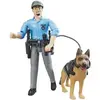 Image de Figurine - Policier Avec Chien Bruder Bleu TU 621506