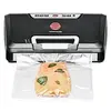 Image de machine sous vide vac 485 top appareil de mise sous vide avec compartiment à rouleau et couteau à découper noir/argenté