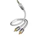 Image de Câble audio Inakustik 004100015 Inakustik 004100015 [2x Cinch-RCA mâle - 1x Jack mâle 3.5 mm] 1.50 m blanc, argent contacts dorés