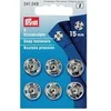Image de Boutons pression à coudre laiton - 15 mm - Lot de 6 - Noir/Argent
