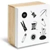 Image de Coffret en Bois motif couture - - Elégance et Organisation dans un Design Raffiné(...) - Marron