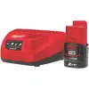 Image de Kit batterie et chargeur M12 NRG-201 12V Milwaukee Li-Ion RedLithium 2Ah