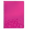 Image de wow cahier 160 pages à spirale quadrillé 5x5 (petits carreaux) a4 (21 x 297 cm) rose métallisé 46380023
