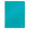 Image de wow cahier 160 pages à spirale quadrillé 5x5 (petits carreaux) a4 (21 x 297 cm) menthe métallisé 46380051