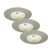 Image de Spot encastrable LED pour salle de bain LED intégrée 7204-032 blanc chaud 15 W nickel (mat) set de 3