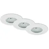 Image de Briloner Leuchten - Luminaires encastrés LED, lot de 3, plafonniers de 5 watts chacun, 400 lumens chacun, 3 000 Kelvin, IP44, blanc, 75 x 28 mm (D x H) en occasion ou reconditionné