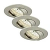 Image de Spot LED encastrable LED intégrée 7232-032 blanc chaud 16.5 W nickel (mat) set de 3