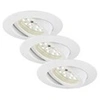 Image de Spot LED encastrable LED intégrée 7232-036 blanc chaud 16.5 W blanc set de 3