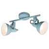 Image de Briloner Leuchten Lampe plafonnier avec 2 spots pivotants et orientables dans un design rétro vintage   Douilles E14, 40w max.   Coloris menthe & blanc en occasion ou reconditionné