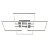 Image de BRILONER Leuchten   Plafonnier, lampe de plafond réglable, inclut une fonction mémoire, 2 modules LED pivotables, 57 Watt, 4.800 Lumen, 3.000 Kelvin, aluminium chrome, 724x724x80mm (LxlxH), 3131-018 en occasion ou reconditionné