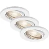 Image de Briloner Leuchten 7147-036 Lot de 3 spots LED encastrables avec module LED orientable 5 W 460 lm 3000 K IP23 Blanc 86 x 70 mm (DxH) en occasion ou reconditionné