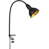Image de Briloner Leuchten 2603-015 Lampe de lecture rétro en métal avec bras flexible et interrupteur marche/arrêt 1 ampoule E14 max. 25 W Noir/doré en occasion ou reconditionné