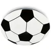 Image de BRILONER - Plafonnier LED football, lampe football, lampe pour chambre d'enfant, plafonnier chambre d'enfant, verre, 12 watts, 275x65 mm, Noir-blanc en occasion ou reconditionné