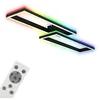 Image de BRILONER - Plafonnier RGB, Backlight Plafonnier LED, Variable, Température de couleur réglable, LED Frame RGB, Télécommande, Noir en occasion ou reconditionné