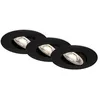 Image de BRILONER - 3 spots encastrés LED 230V, projecteurs LED pour salle de bains IP65, encastrés au plafond à intensité variable en continu, spots LED, lampe de salle de bains, noir, 90x42 mm (DxH) en occasion ou reconditionné