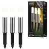 Image de BRILONER - éclairage de jardin Connect to Shine 12V, lot de 3 bornes d'éclairage LED avec piquet de terre, kit d'extension, IP44, lumière blanc chaud, éclairage d'allée, 36,5x4 cm, argent en occasion ou reconditionné