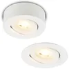 Image de BRILONER - Spot LED 2 en 1 à monter en saillie et à encastrer, orientable, à intensité variable, lumière blanc chaud, LED Spot 230V, luminaire encastré, spot de plafond, 68mm, 90x30mm (DxH), blanc en occasion ou reconditionné
