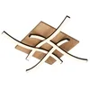 Image de BRILONER - Plafonnier LED vintage en forme de vague, lumière blanc chaud, socle en bois, plafonnier LED, lampe, lampe de salon, lampe de chambre, lampe de cuisine, 47,5x47,5x8,5 cm, bois noir en occasion ou reconditionné