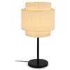 Image de BRILONER - Lampe de table avec abat-jour en raphia, interrupteur à câble, E27, max. 10W, lampe, boho, esthétique, lampe de chevet, lampe déco couloir, bureau, lampe de lecture, 25x49,5 cm, naturel en occasion ou reconditionné