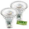Image de BRILONER - Lot de 2 lampes LED GU10 verre, CEE A, 2.5W 450 lm, lumière blanc chaud, ampoule LED éclairage intérieur, réflecteur usage domestique, 50x56 mm en occasion ou reconditionné