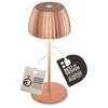 Image de BRILONER - Riffle Mini lampe de table LED sans fil IP44 avec bord lumineux, variateur tactile, batterie remplaçable, lampe chevet, German Design Award Winner 2025, 8,5 x 20 cm, couleur cuivre en occasion ou reconditionné