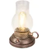 Image de BRILONER - Lampe de table sans fil LED IP44 avec fonction tactile, dimmable, batterie remplaçable, lampe de chevet sans fil, lampe à huile LED, lampe de table exterieur, 10,5x17,5 cm, bronze-crafted en occasion ou reconditionné