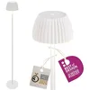 Image de BRILONER - Riffle LED Lampadaire sans fil IP44 avec avec contrôle tactile, dimmable, fonction mémoire, lampadaire sur pied salon rechargeable, German Design Award Winner, 19x124 cm, blanc en occasion ou reconditionné
