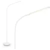 Image de BRILONER - Lampadaire LED avec bande lumineuse, variateur tactile continu, fonction mémoire, câble USB-C 1,5 m, interrupteur séparé, lumière blanche chaude, Ø21x170 cm, Blanc en occasion ou reconditionné