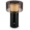Image de BRILONER - Lampe de table sans fil LED IP44 avec fonction tactile, à intensité variable, lumière blanche chaude,13x20,5 cm, noir-or en occasion ou reconditionné