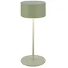 Image de BRILONER - Lampe de table sans fil avec bord lumineux, variateur tactile progressif, ip44, câble usb-c, batterie remplaçable, lampe de chevet sans fil, salon à poser, 8 x 19 cm, vert sauge en occasion ou reconditionné