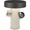 Image de BRILONER - Poga lampe de table sans fil, panneau solaire, variateur tactile progressif, ip44, câble usb-c, lampe de chevet sans fil, salon, German Design Award 2026, 16x20 cm, blanc cassé anthracite en occasion ou reconditionné
