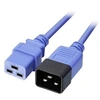 Image de - Rallonge de câble d'alimentation - IEC 60320 C19 pour IEC 60320 C20 - 250 V - 16 A - 1 m - moulé - bleu