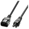 Image de - Câble d'alimentation - IEC 60320 C14 pour IEC 60320 C5 - 250 V - 2.5 A - 3 m - moulé - noir
