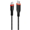 Image de - Câble Lightning - 24 pin USB-C mâle pour Lightning mâle - 50 cm - blindé - noir - rond, support pour Power Delivery 2,0