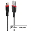 Image de - Câble Lightning - Lightning mâle pour USB mâle - 1 m - blindé - noir - rond