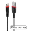 Image de - Câble Lightning - Lightning mâle pour USB mâle - 2 m - blindé - noir - rond