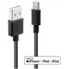 Image de - Câble Lightning - Lightning mâle pour USB mâle - 1 m - noir - sans halogène