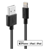 Image de - Câble Lightning - Lightning mâle pour USB mâle - 2 m - noir - sans halogène