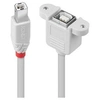 Image de - Rallonge de câble USB - USB type B (M) pour USB type B (F) - USB 2.0 - 50 cm - gris clair