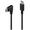 Image de - Câble USB - 24 pin USB-C (M) droit pour 24 pin USB-C (M) à angle droit - USB 2.0 - 1 m - rond - noir