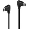 Image de - Câble USB - 24 pin USB-C (M) à angle droit pour 24 pin USB-C (M) à angle droit - USB 2.0 - 50 cm - rond - noir