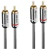 Image de Câble de raccordement 35347 RCA audio [2x Cinch-RCA mâle - 2x Cinch-RCA mâle] 3 m anthracite