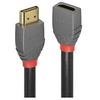 Image de Anthra Line - Câble d'extension HDMI avec Ethernet - HDMI mâle pour HDMI femelle - 50 cm - triple blindage - noir - rond, support 4K